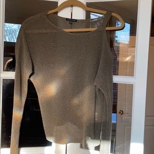 Cold shoulder sweater